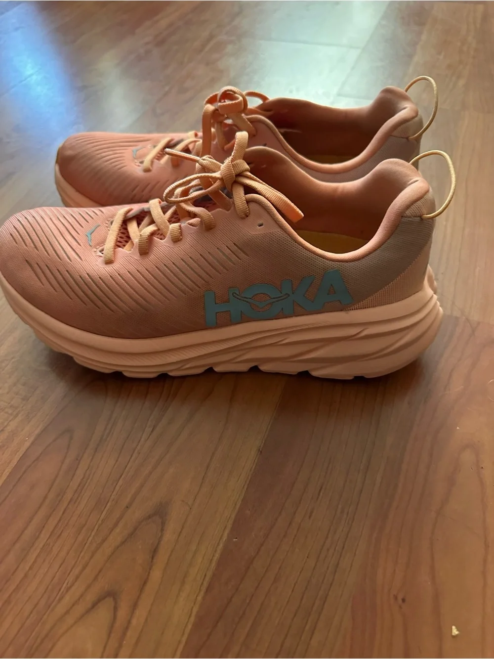 Hoka Rincon   Peach Lace-Up Women's Running Shoes Size 8
